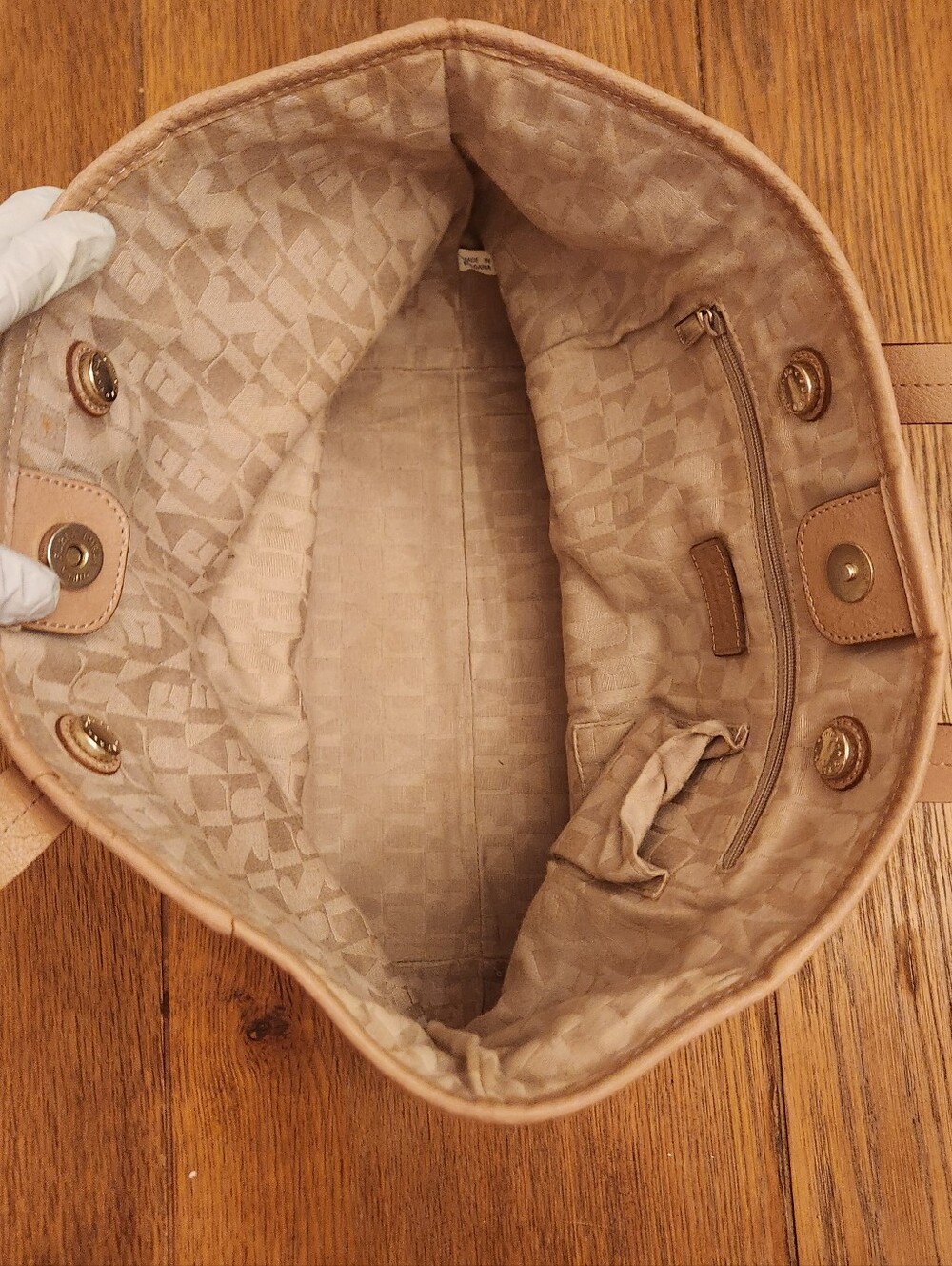 Furla GORGEOUS Red Brown Leather Tote Colorblock Must See ALL Pics!! - Picture 5 of 16